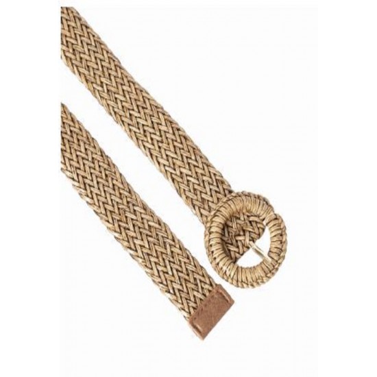 CINTO FINO PALHA FIVELA REDONDA BALI