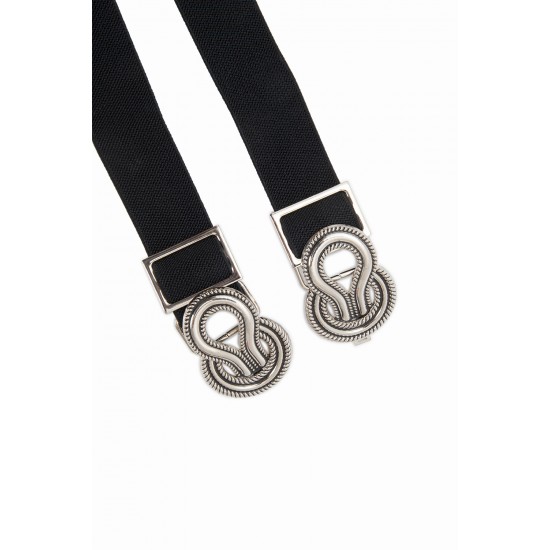 Cinto de Elástico, Fivela Detalhada de Encaixe