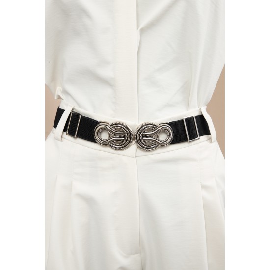 Cinto de Elástico, Fivela Detalhada de Encaixe