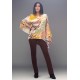 Blusa Poncho Baguari Amplo Estampa Aurora Suave