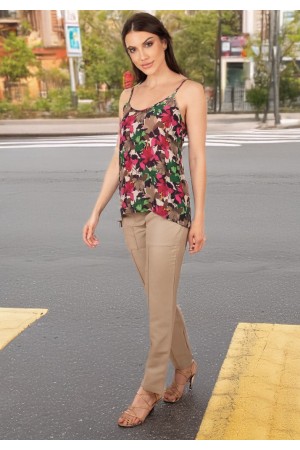 Blusa Regata Niterói Estampa Flores De Mel