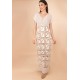 Vestido Longo Renda Filé Off White