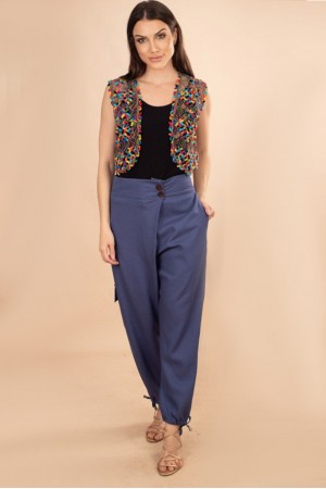 Colete Renda Bilro Multicolor