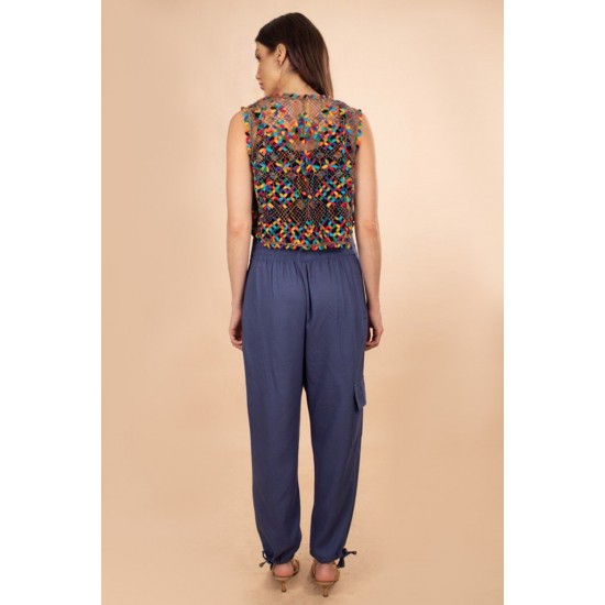 Colete Renda Bilro Multicolor