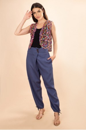 Colete Renda Bilro Multicolor