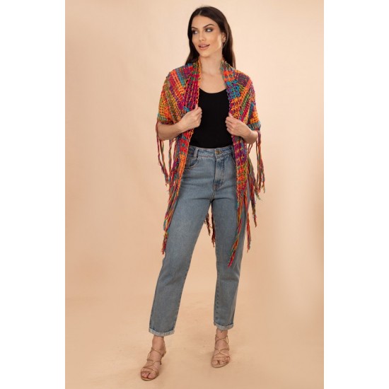 Chale Renda Bilro Colorido