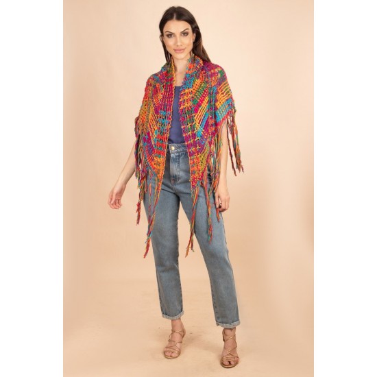 Chale Renda Bilro Colorido