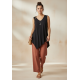 Blusa Regata Assimétrica Malha Preta
