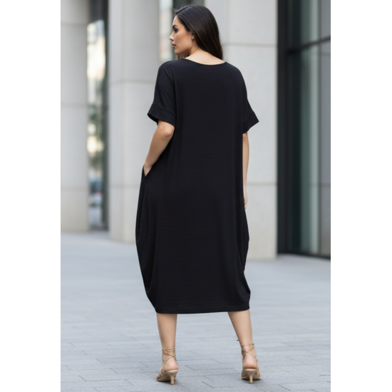 Vestido Midi Amora Malha Plus Preto