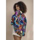 Kimono Viscose Manga Ampla  Estampa Aurora Urbana