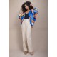 Kimono Viscose Manga Ampla Estampa Aurora Profunda