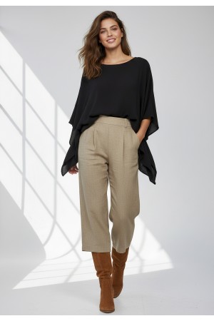 Blusa Poncho Baguari Amplo Preta