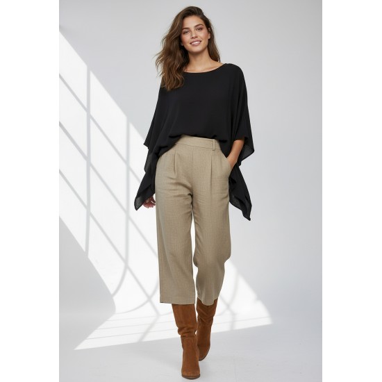 Blusa Poncho Baguari Amplo Preta
