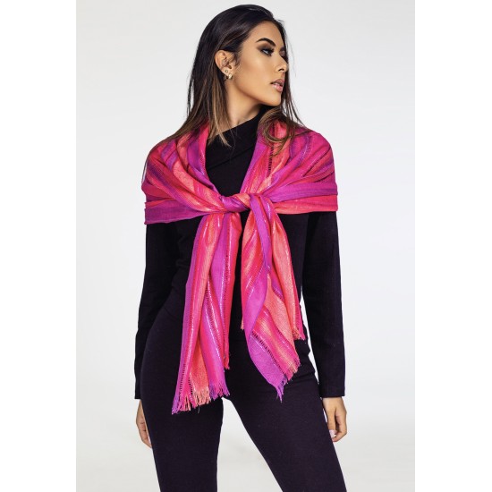 Echarpe Lenço Feminino Panamá Colors Lilás