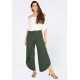 Calça Pantacourt Garatéa Transpassada Malha Verde Musgo Calça Pantacourt Garatéa Transpassada Malha Verde Musgo
