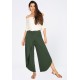 Calça Pantacourt Garatéa Transpassada Malha Verde Musgo Calça Pantacourt Garatéa Transpassada Malha Verde Musgo