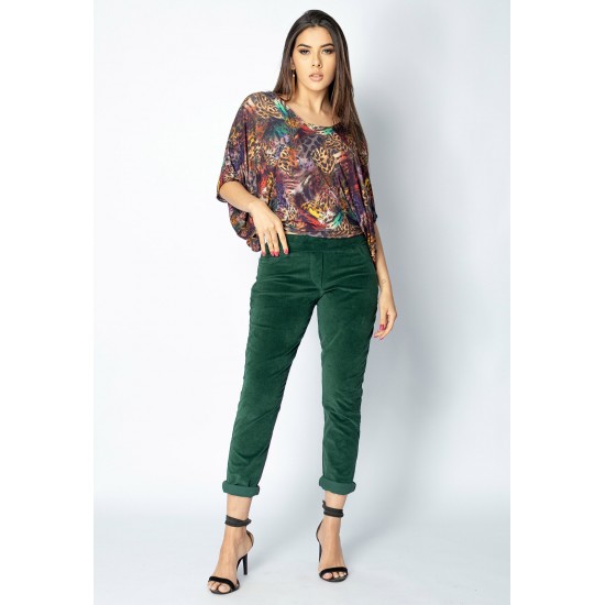 Calça Veludo Caaró Algodão Verde da Mata