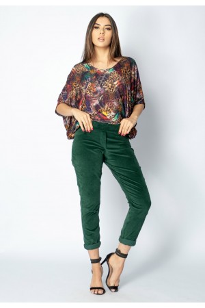 Calça Veludo Caaró Algodão Verde da Mata
