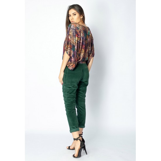 Calça Veludo Caaró Algodão Verde da Mata