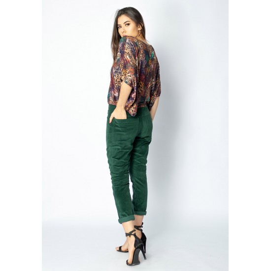 Calça Veludo Caaró Algodão Verde da Mata