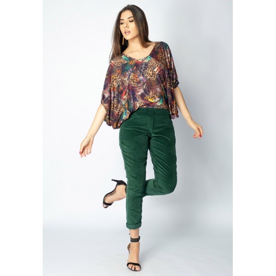 Calça Veludo Caaró Algodão Verde da Mata