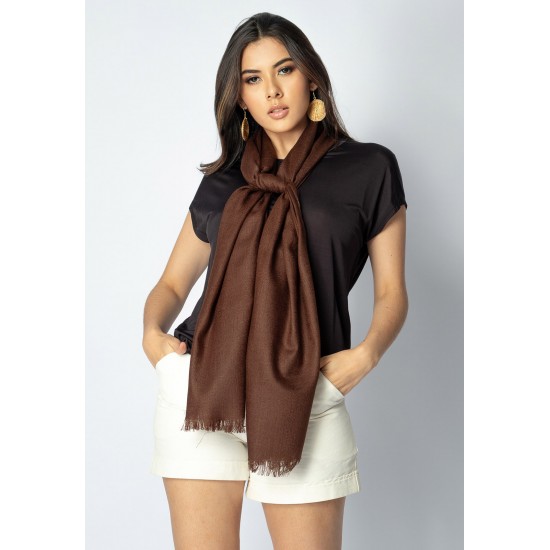 Echarpe Lenço Feminino Panamá Marrom
