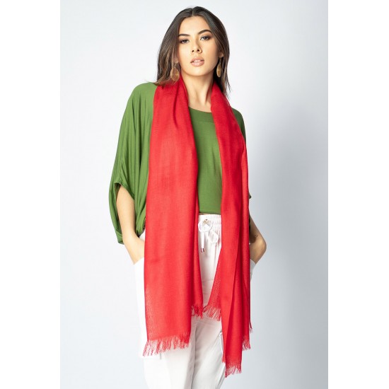 Echarpe Lenço Feminino Panamá Vermelha