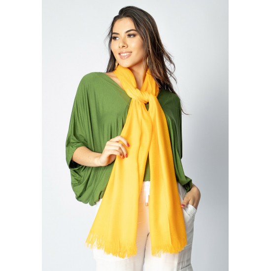 Echarpe Lenço Feminino Panamá Canário