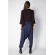 Calça Saruel Malha com Bolso na Frente Azul Marinho