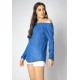 Blusa Cigana Piraju Manga Longa Azul