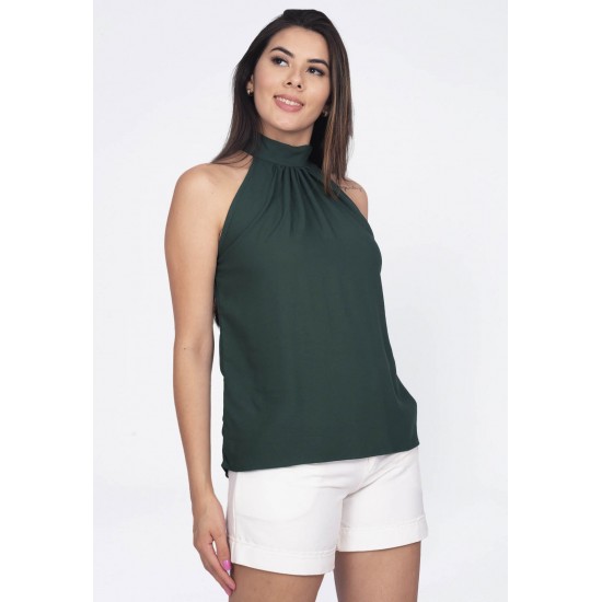 Blusa Trapézio Kaiapó Viscose Verde Musgo