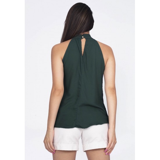 Blusa Trapézio Kaiapó Viscose Verde Musgo