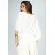 Blusa Bata Îandé Malha Off White