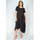 Vestido Saruel Manga Curta Malha Preto
