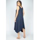 Vestido Saruel Regata Malha Azul Marinho