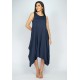 Vestido Saruel Regata Malha Azul Marinho