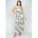 Vestido Longo Acará Malha Bambu Azul