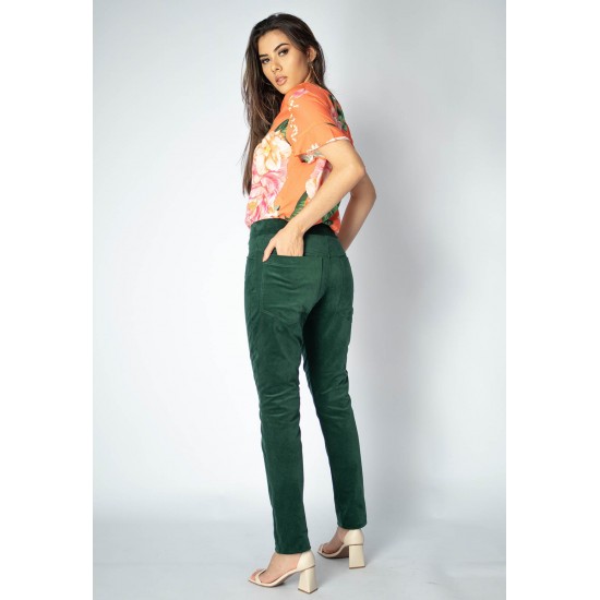 Calça Veludo Caaró Algodão Verde da Mata