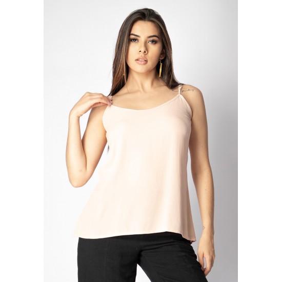 Blusa Regata Niterói Viscose Rosa Quartz