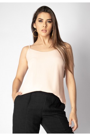 Blusa Regata Niterói Viscose Rosa Quartz