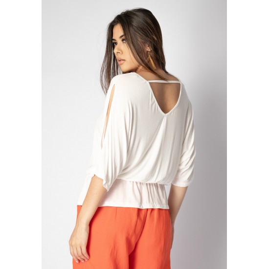 Blusa Mangaba Malha Branca