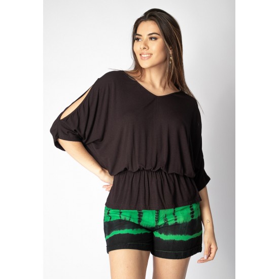 Blusa Mangaba Malha Preta