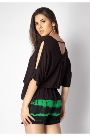 Blusa Mangaba Malha Preta