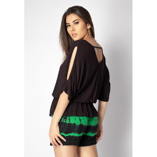 Blusa Mangaba Malha Preta