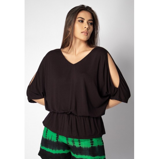 Blusa Mangaba Malha Preta