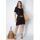 Vestido Curto Viscose Detalhe nas Costas Preto