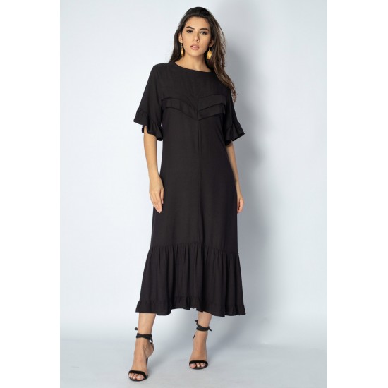 Vestido Midi Church Viscose Preto