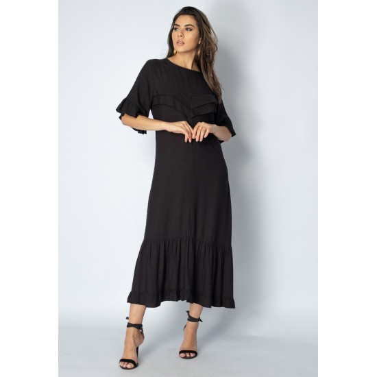 Vestido Midi Church Viscose Preto