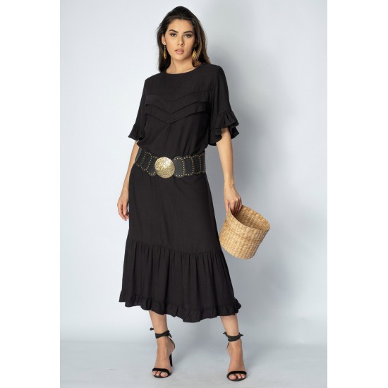 Vestido Midi Church Viscose Preto