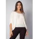 Blusa Bata Îandé Malha Off White